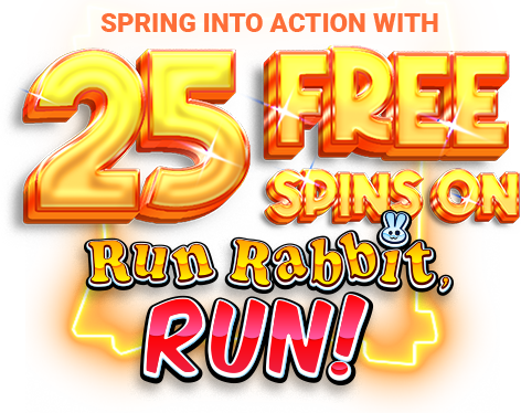 TwoUp 25 Free Spins on Run Rabbit, Run